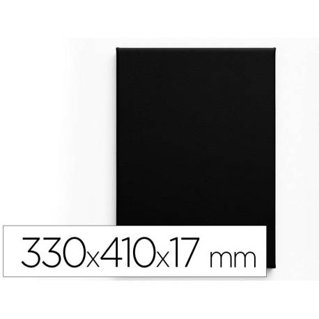 BASTIDOR NEGRO LIDERPAPEL 6F LIENZO GRAPADO PARTE TRASERA ALGODON 100% 33X41 CM GRAMAJE 320G/M2 CERTIFICADO FSC