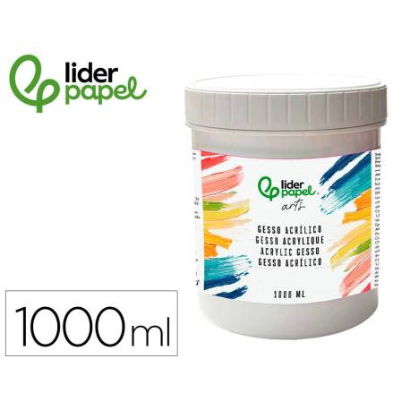 GESSO LIDERPAPEL ADITIVO PARA ACRILICO PREPARADOR DE SUPERFICIE BOTE DE 1 LITRO