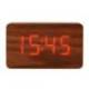 RELOJ Q-CONNECT SOBREMESA DIGITAL ACABADO MADERA LUZ ROJA 100X40X60MM