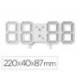 RELOJ Q-CONNECT DE PARED DIGITAL CON TEMPERATURA 3 ALARMAS CONTROL DE SONIDO 220X40X87 MM