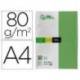 Papel color Liderpapel color verde A4 80 g/m2 100 hojas
