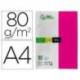 Papel color Liderpapel color fucsia A4 80g/m2 100 hojas