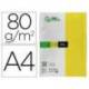 Papel color Liderpapel color limon A4 80g/m2 100 hojas
