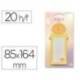 BLOC NOTAS ADHESIVAS IMAGINOVO LETTER CON MENSAJE TRASERO LEON 20 HOJAS 85X164 MM
