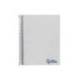 CUADERNO ESPIRAL LIDERPAPEL A7 MICRO WONDER TAPA PLASTICO 100H 90 GR CUADRO 5MM 4 BANDAS GRIS