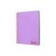 CUADERNO ESPIRAL LIDERPAPEL A7 MICRO WONDER TAPA PLASTICO 100H 90 GR CUADRO 5MM 4 BANDAS COLOR VIOLETA