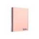 CUADERNO ESPIRAL LIDERPAPEL A7 MICRO WONDER TAPA PLASTICO 100H 90 GR CUADRO 5MM 4 BANDAS COLOR ROSA