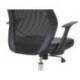 SILLA Q-CONNECT DIRECCION BERGAMO MALLA/SIMILPIEL ALT MAX 1210MM ANCH 520MM PROF 480MM RUEDAS PREMIUM NEGRO