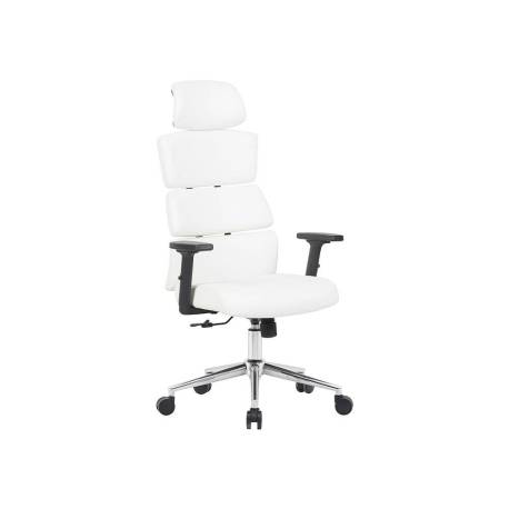 SILLA Q-CONNECT DIRECCION AUREA SIMILPIEL ALT MAX 1400 MM ANC 520 MM PROF 510 MM RUEDAS PREMIUM BLANCO