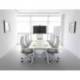 SILLA Q-CONNECT OFICINA CATANIA MALLA ALT MAX 1230 MM ANC 510 MM PROF 490 MM RUEDAS PREMIUM COLOR NEGRO BLANCO