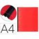 CARPETA LIDERPAPEL 4 ANILLAS REDONDAS 25 MM POLIPROPILENO DIN A4 ULTRA COMPACTA CON LOMO EXTENSIBLE 4 CM ROJO