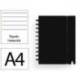 CUADERNO INGENIOX FOAM A4 80H RAYADO HORIZONTAL NEGRO