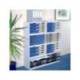 MODULO CAJONES SOBREMESA EXACOMPTA SYSTEM 5 CAJONES POLIESTIRENO DIN A3 AZUL/GRIS 350X288X320 MM