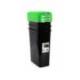 CONTENEDOR PARA RECICLAJE PLASTICFORTE 25 L CON TAPA COLOR VERDE PARCHIS