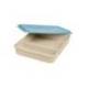 FIAMBRERA EXACOMPTA REUTILIZABLE 2 COMPARTIMENTOS COLOR BEIG CON TAPA COLOR AZUL BIODEGRADABLE 250X210X50
