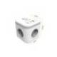 REGLETA FELLOWES CUBO MULTIENCHUFES 3 TOMAS CORRIENTE + 2XUSB C + A USB A COLOR BLANCO