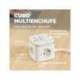 REGLETA FELLOWES CUBO MULTIENCHUFES 3 TOMAS CORRIENTE + 2XUSB C + A USB A COLOR BLANCO
