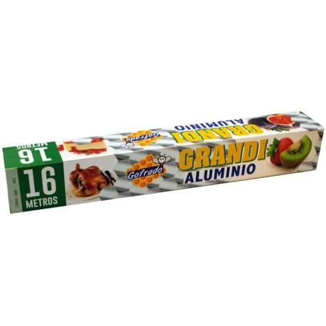 PAPEL ALUMINIO GRANDI ROLLO 30 CM X 16 M