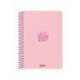 AGENDA ESCOLAR LIDERPAPEL 26-27 ESPIRAL BASIC 2 DIAS PAGINA A5 BILINGUE 70G PAPEL FSC ROSA
