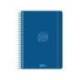 AGENDA ESCOLAR LIDERPAPEL 26-27 ESPIRAL BASIC 2 DIAS PAGINA A5 BILINGUE 70G PAPEL FSC AZUL MARINO