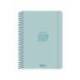 AGENDA ESCOLAR LIDERPAPEL 26-27 ESPIRAL BASIC DIA PAGINA A5 BILINGUE 70G PAPEL FSC TURQUESA
