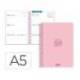 AGENDA ESCOLAR LIDERPAPEL 26-27 ESPIRAL BASIC SEMANA VISTA A5 BILINGUE 70G PAPEL FSC ROSA