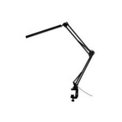 LAMPARA DE ESCRITORIO Q-CONNECT RIGEL LED 8W 320 LM ALUMINIO CON PINZA BRAZO DOBLE3 ARTICULACIONES COLOR NEGRO