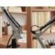 LAMPARA DE ESCRITORIO Q-CONNECT ANTARES METALICA CONPINZA INTERRUPTOR BRAZO DOBLE 3 ARTICULACIONES COLOR PLATA