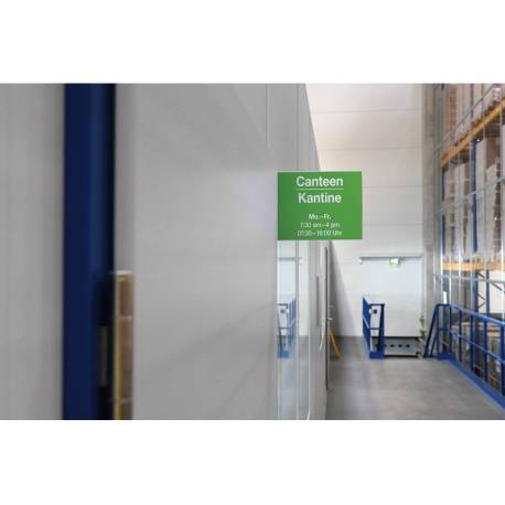 SEÑAL DE PASILLO ADHESIVA DURABLE DIN A4 VERTICAL PACK DE 10 UNIDADES