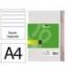 Recambio Liderpapel DIN A4 4 taladros 80gr rayado horizontal
