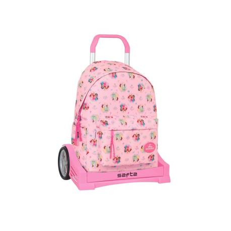 MOCHILA ESCOLAR 775 SAFTA CON CARRO EVOLUTION PRINCESAS DISNEY 430X310X130 MM
