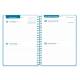 AGENDA ESCOLAR LIDERPAPEL 26-27 ESPIRAL CLASSIC 2 DIAS PAGINA A5 BILINGUE 70G PAPEL FSC AZUL