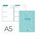 AGENDA ESCOLAR LIDERPAPEL 26-27 ESPIRAL CLASSIC SEMANA VISTA A5 BILINGUE 70G PAPEL FSC AZUL TURQUESA