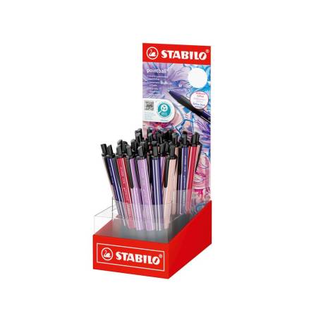 BOLIGRAFO STABILO NATURE COLORS WILDFLOWER RETRACTIL EXPOSITOR DE 38 UNIDADES COLORES SURTIDOS