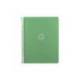 CUADERNO ESPIRAL ANTARTIK MICRO A4 TAPA FOAM 120H 90GR CUADRO 5MM 5 BANDAS 4 TALADROS COLOR VERDE MATCHA