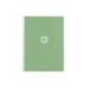 CUADERNO ESPIRAL ANTARTIK A4 TAPA FOAM 80H 90GR CUADRO 4MM CON MARGEN COLOR VERDE MATCHA