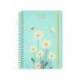 AGENDA ESCOLAR LIDERPAPEL 26-27 ESPIRAL FLOWERS DISEÑOS SURTIDOS BILINGÜE 80G PAPEL FSC EXPOSITOR 9 UNIDADES
