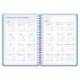 AGENDA ESCOLAR LIDERPAPEL 26-27 ESPIRAL CLASSIC 2 DIAS PAGINA A5 BILINGUE 70G PAPEL FSC AZUL MARINO