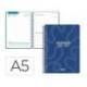 AGENDA ESCOLAR LIDERPAPEL 26-27 ESPIRAL CLASSIC DIA PAGINA A5 BILINGUE 70G PAPEL FSC AZUL MARINO