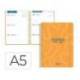 AGENDA ESCOLAR LIDERPAPEL 26-27 ESPIRAL CLASSIC SEMANA VISTA A5 BILINGUE 70G PAPEL FSC NARANJA