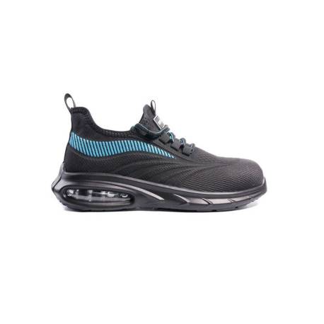 ZAPATOS DE SEGURIDAD SAFETOP COMBIO SPORT TEJIDO POLIESTER 3D SUELA PU BIDENSIDAD 1P TALLA 45 COLOR NEGRO/AZUL