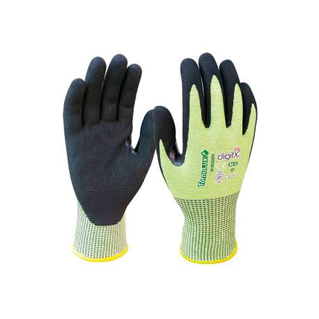 GUANTES DE NITRILO SAFETOP TORNOLUX-F ANTICORTE TDM NIVEL F CON REFUERZO TALLA 9