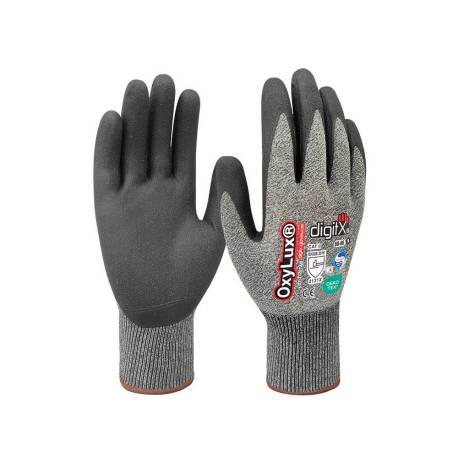 GUANTES DE NITRILO Y NYLON SAFETOP OXYLUX SATINADO TALLA 9
