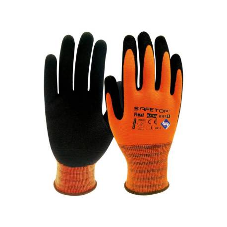 GUANTES DE LATEX SAFETOP FLEXILATEX DORSO AIREADO SANITIZED TALLA 10