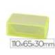 Caja plastico Liderpapel de tarjetas de visitas 110x65x30mm