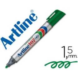Rotulador Permanente Artline 107 color Verde Punta Redonda