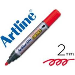Rotulador Permanente Artline 170 color Rojo Punta Redonda