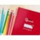 LIBRETA LIDERPAPEL PAUTAGUIA TAPA CARTONCILLO 32H DIN A4 75GR CUADRICULADO PAUTADO 3MM CON MARGEN 6 COLORES SURTIDOS