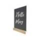 PIZARRA DOBLE CARA ARCHIVO 2000 CON BASE DE MADERA A4 VERTICAL METACRILATO NEGRO 100% RECICLABLE 40X210X330 MM