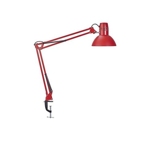 LAMPARA DE ESCRITORIO MAUL STUDY CON PINZA COLOR ROJO 170X440X350 MM